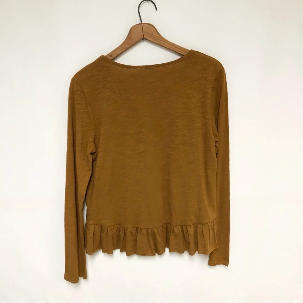 NWT Boutique LoveRiche Ruffle Long Sleeve Top Sz S - Picture 5 of 8